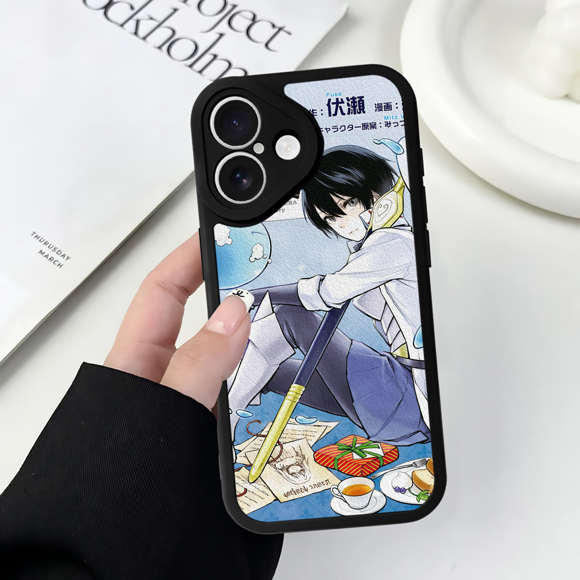 （画像用） 転スラ Regarding Reincarnated to Slime 【iPhone 16シリーズ対応】シリコンスマホケース（レザー調） 材質：シリコン
